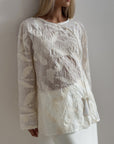 White Lace Embroidered Blouse