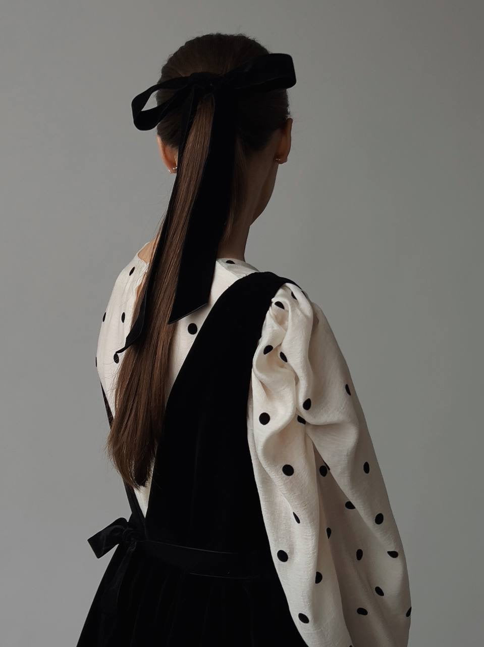 Balloon Sleeve Polka Dot Blouse