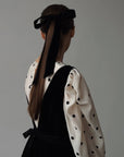 Balloon Sleeve Polka Dot Blouse