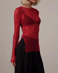 Scarlet Veil Lace Top