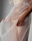 Elegant Tulle Detailed Long Dress.