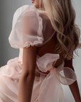 Elegant Tulle Detailed Long Dress.