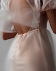 Elegant Tulle Detailed Long Dress.