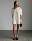 White Fringed Mini Dress.