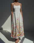 White Floral Maxi Dress.