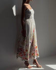 White Floral Maxi Dress.