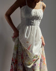 White Floral Maxi Dress.