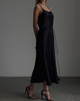 Elegant Black Midi Dress.