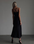 Elegant Black Midi Dress.