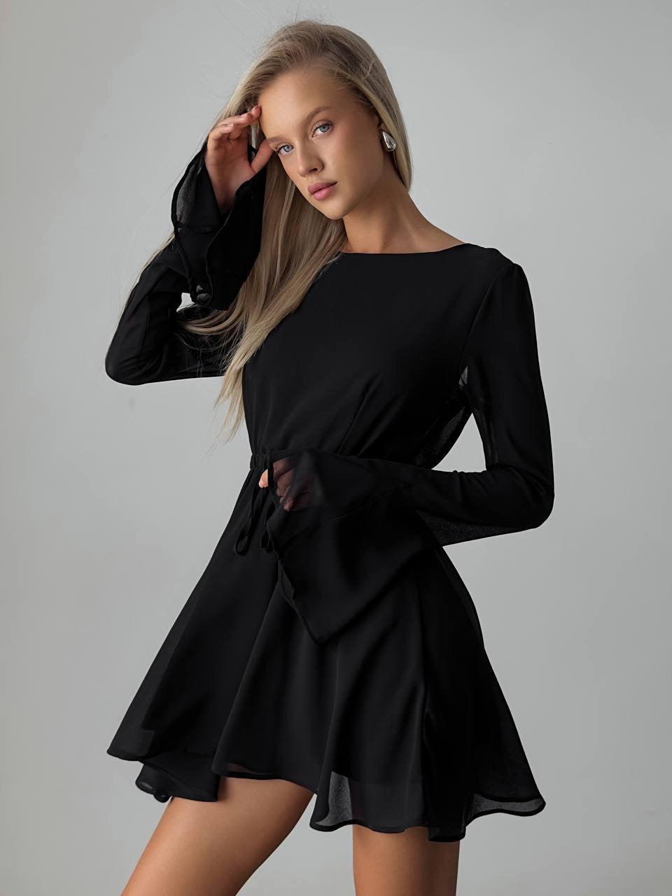 Elegant Black Mini Dress.