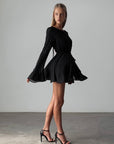 Elegant Black Mini Dress.