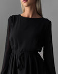 Elegant Black Mini Dress.