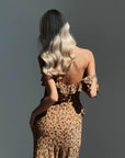 Elegant Leopard Print Maxi Dress.