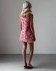 Floral Mini Dress - Pink Rose - GodBlessDress