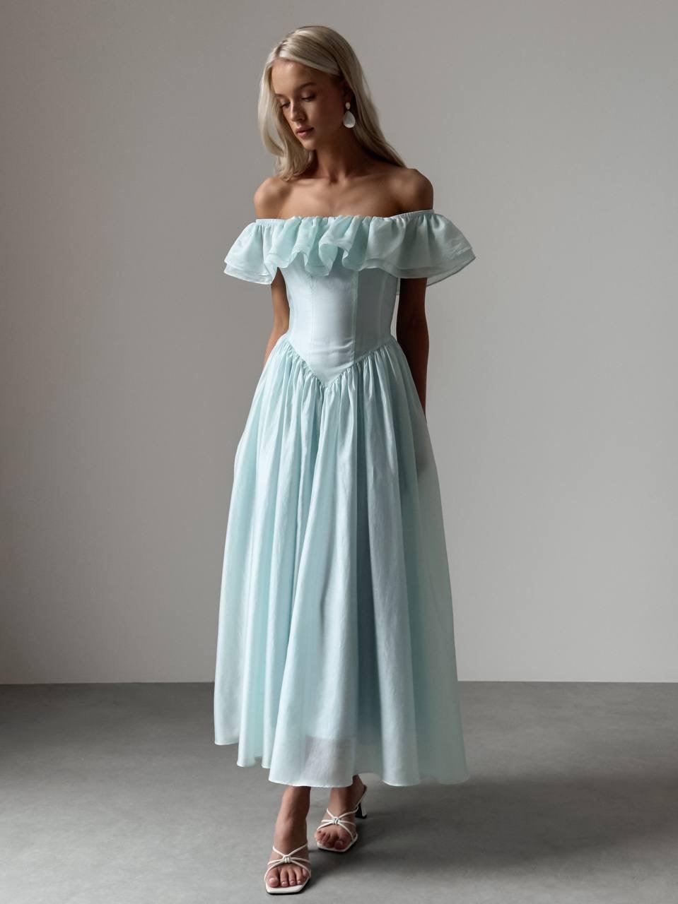 Ethereal Off-Shoulder Maxi Dress - GodBlessDress