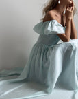 Ethereal Off-Shoulder Maxi Dress - GodBlessDress