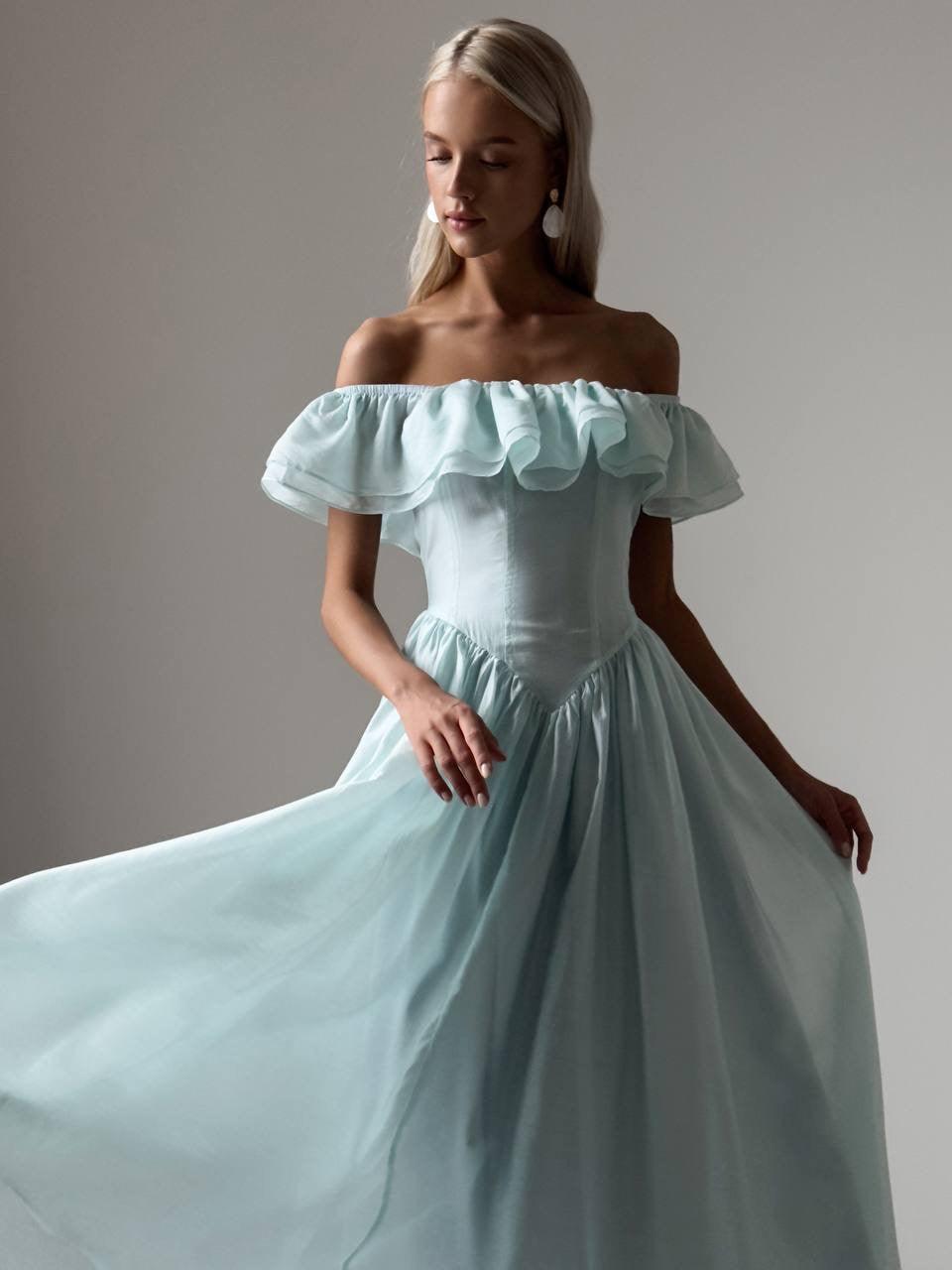 Ethereal Off-Shoulder Maxi Dress - GodBlessDress