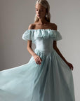 Ethereal Off-Shoulder Maxi Dress - GodBlessDress