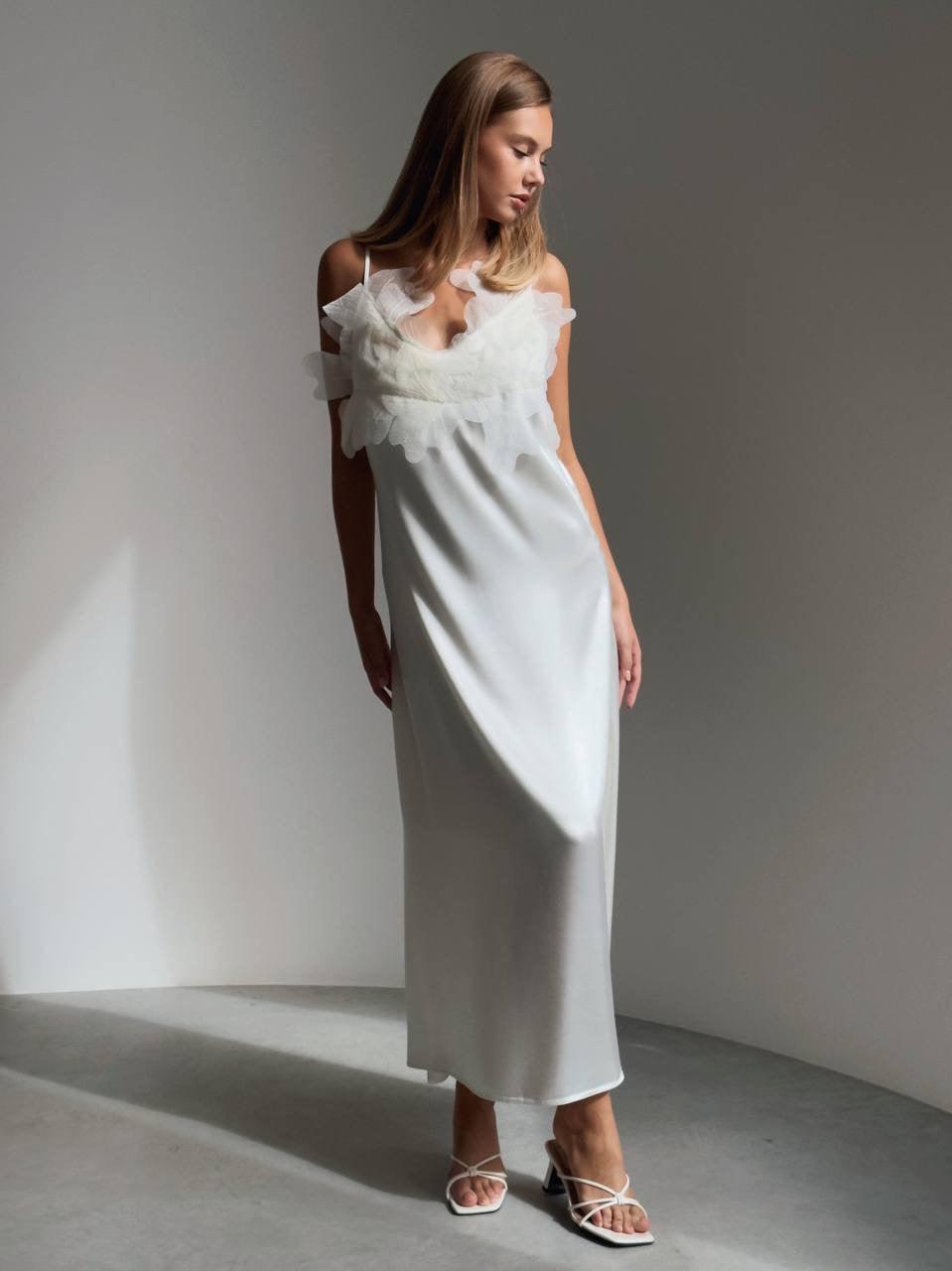 Elegant Chic White Midi Dress - GodBlessDress