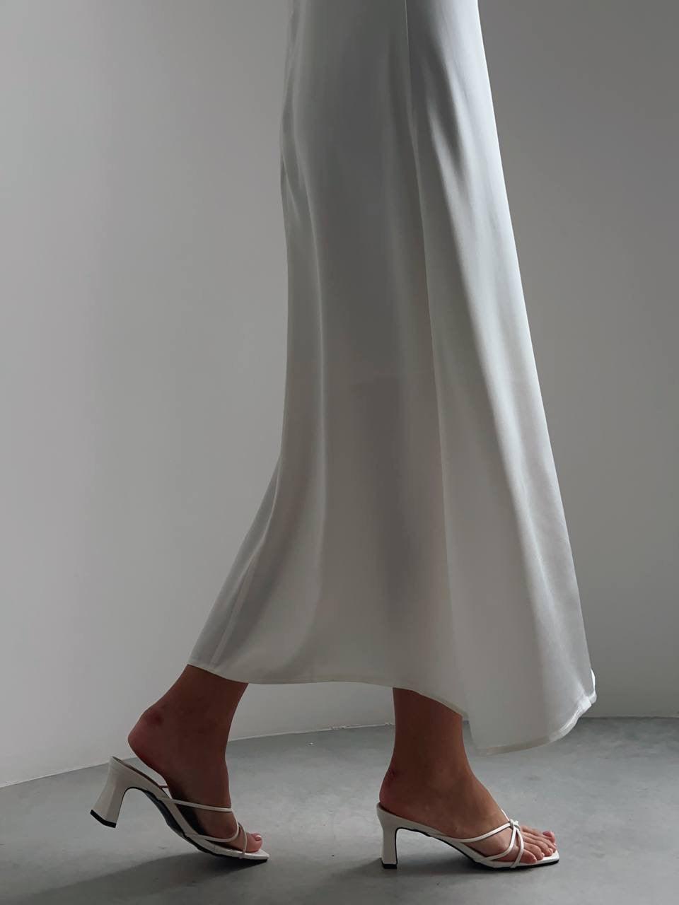 Elegant Chic White Midi Dress - GodBlessDress