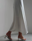 Elegant Chic White Midi Dress - GodBlessDress