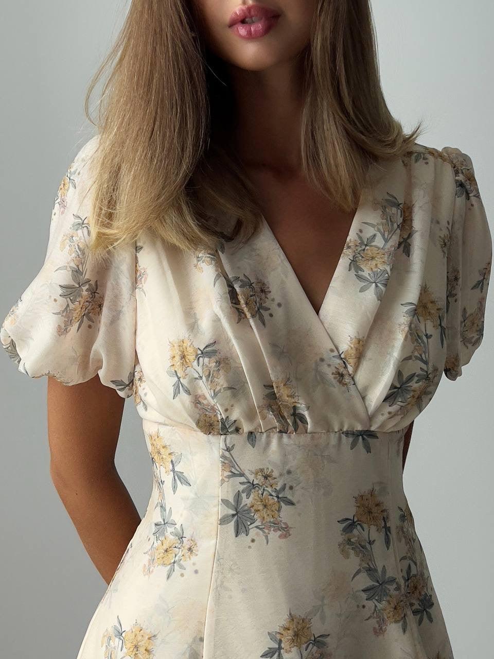 Floral Midi Dress - GodBlessDress