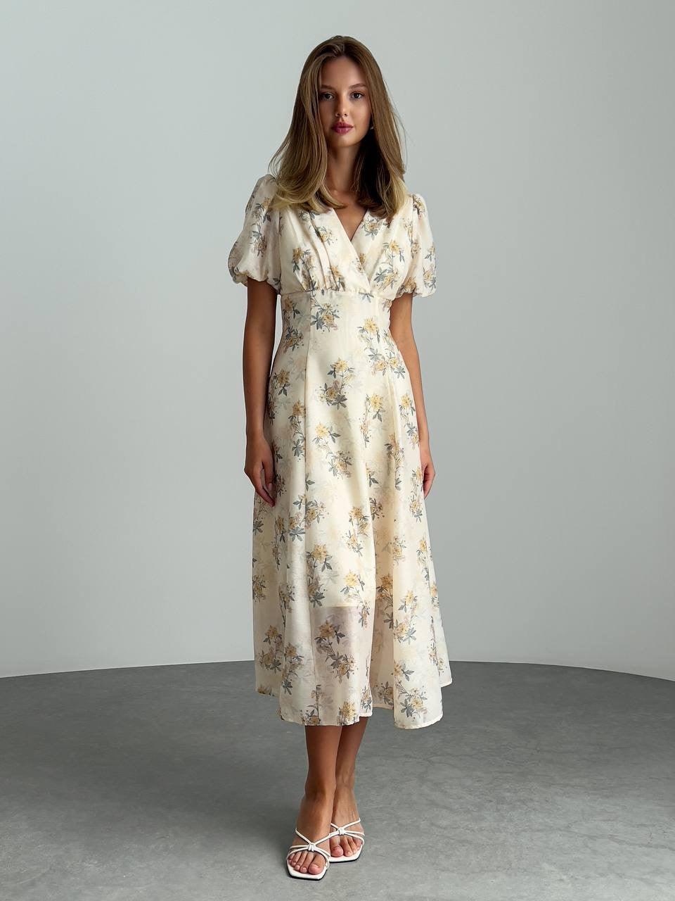 Floral Midi Dress - GodBlessDress