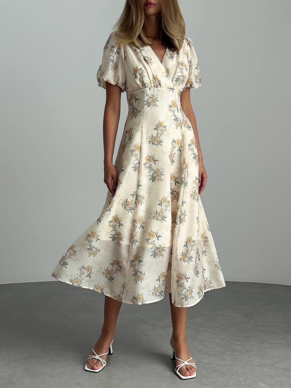 Floral Midi Dress - GodBlessDress