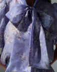 Elegant Purple Floral Midi Suit - GodBlessDress