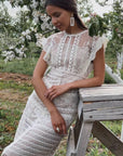 Elegant Lace Midi Dress - GodBlessDress