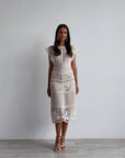 Elegant Lace Midi Dress - GodBlessDress