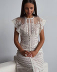 Elegant Lace Midi Dress - GodBlessDress