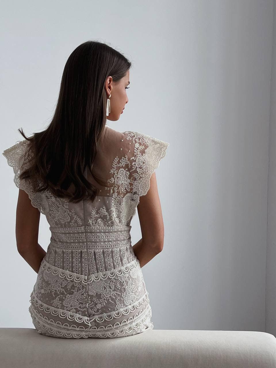 Elegant Lace Midi Dress - GodBlessDress