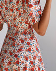 Vintage Floral Print Dress - GodBlessDress