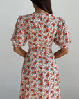 Vintage Floral Print Dress - GodBlessDress