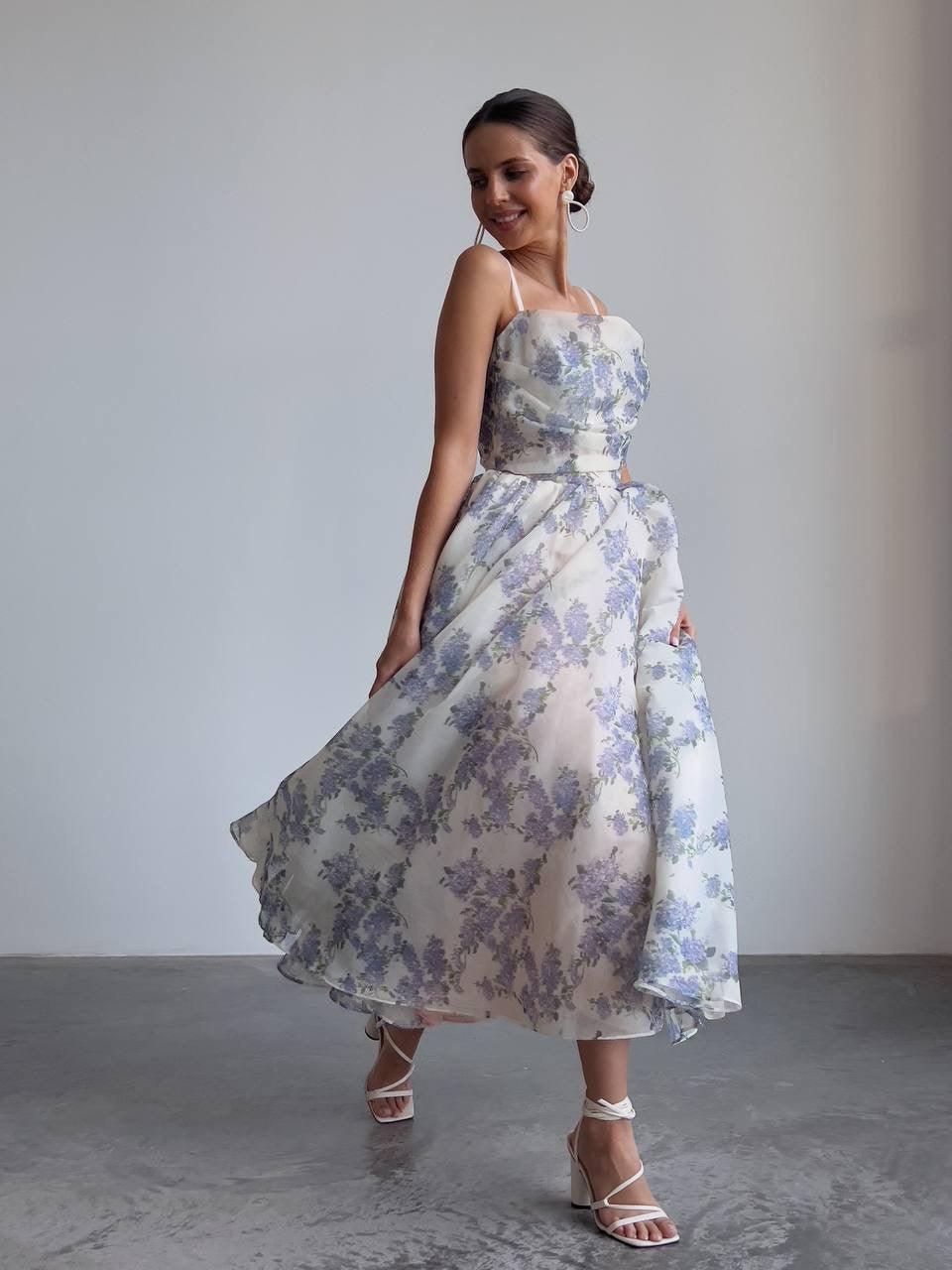 Elegant Floral Print Dress - GodBlessDress