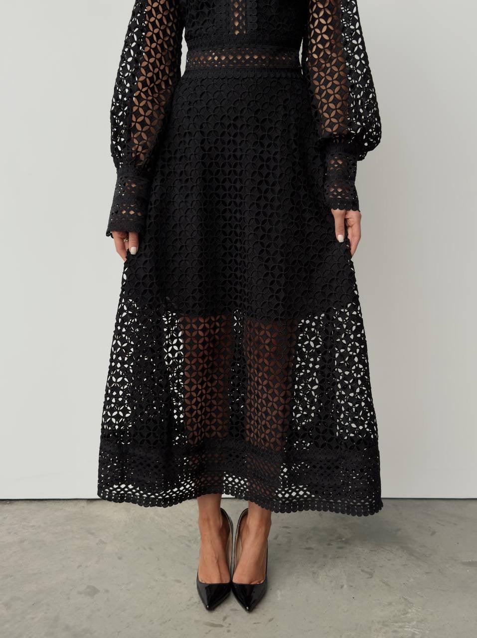 Elegant Black Lace Dress - GodBlessDress