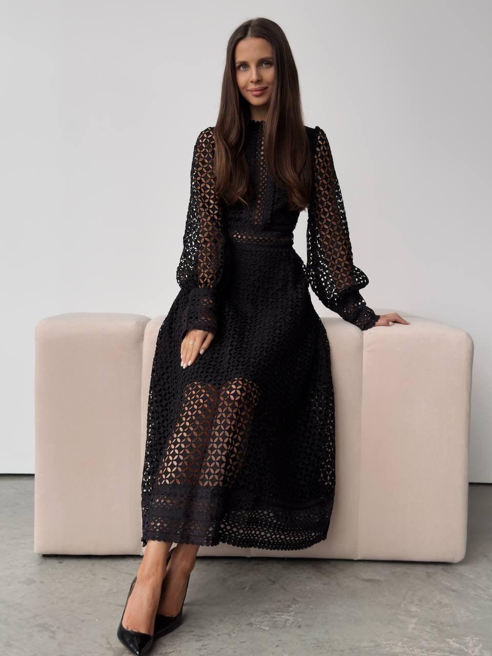 Elegant Black Lace Dress - GodBlessDress