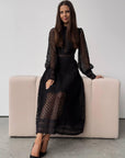 Elegant Black Lace Dress - GodBlessDress