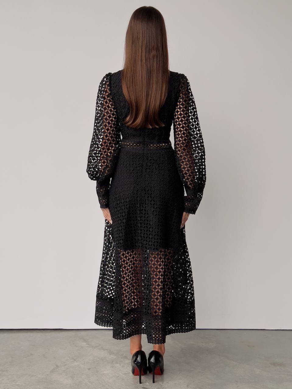 Elegant Black Lace Dress - GodBlessDress