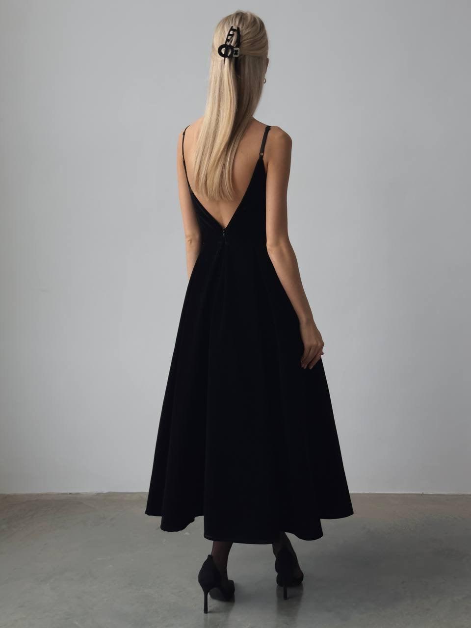 Elegant Black Evening Gown - GodBlessDress