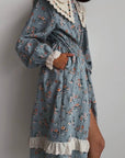 Vintage-Style Floral Dress - GodBlessDress