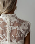 White Floral Embroidered Mini Dress