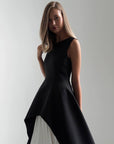 Elegant Black Asymmetric Dress