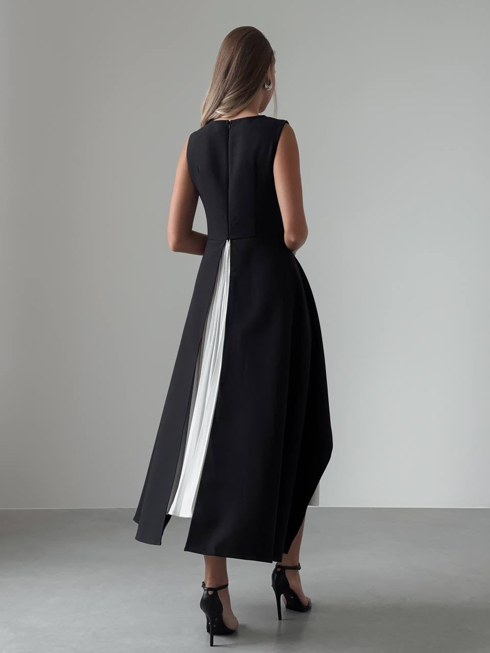 Elegant Black Asymmetric Dress