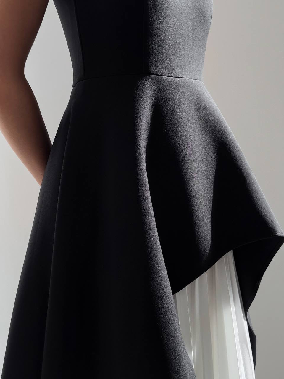 Elegant Black Asymmetric Dress