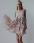 Flowy Ruffled Sleeveless Mini Dress