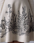 Ivory Embroidered A-Line Dress