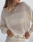 Ivory Lace Knit Top