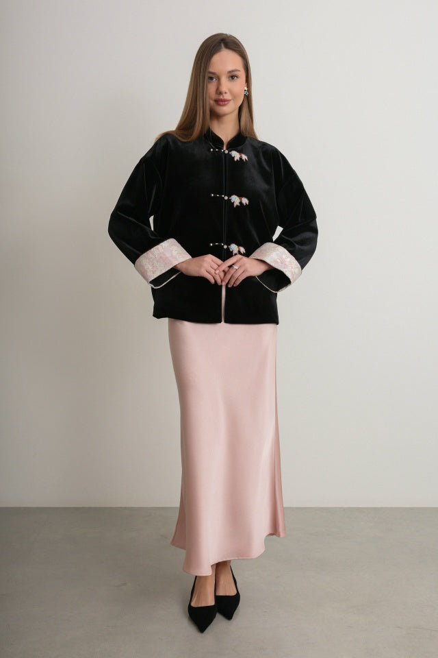 Noir Silk Charm Jacket